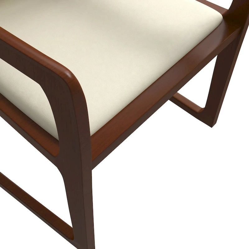 Chaise de salle à manger moderne rembourrée taupe foncé/taupe/marron/crème – siège unique