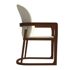 Chaise de salle à manger moderne rembourrée taupe foncé/taupe/marron/crème – siège unique