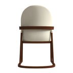 Chaise de salle à manger moderne rembourrée taupe foncé/taupe/marron/crème – siège unique