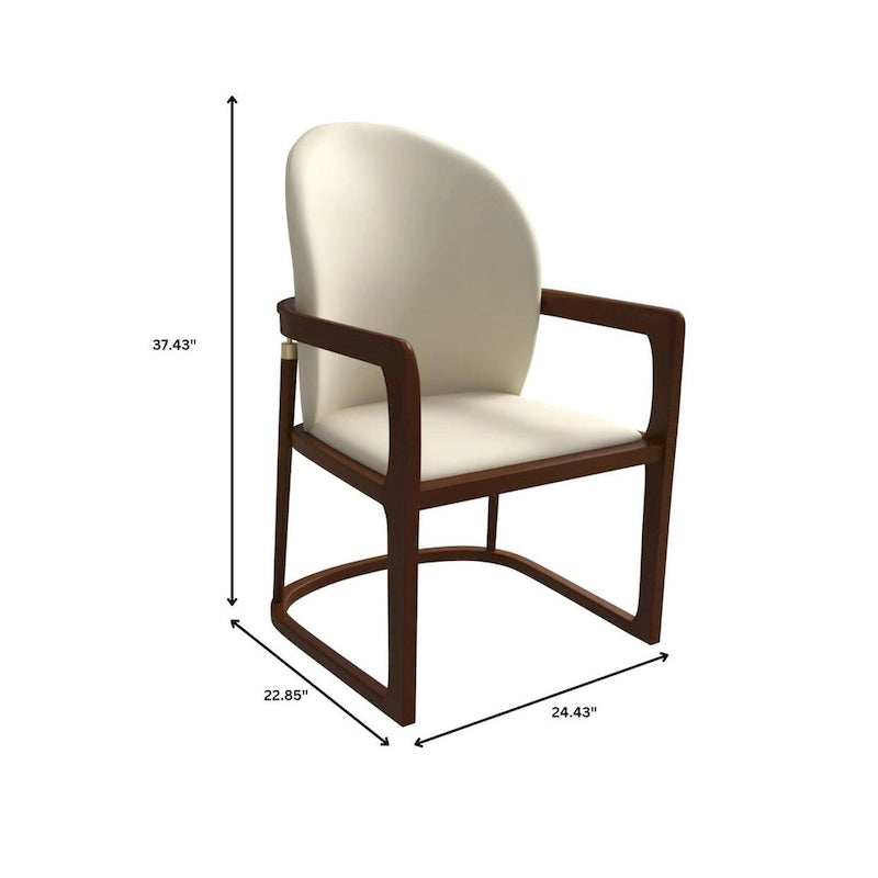 Chaise de salle à manger moderne rembourrée taupe foncé/taupe/marron/crème – siège unique