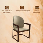 Chaise de salle à manger moderne rembourrée taupe foncé/taupe/marron/crème – siège unique