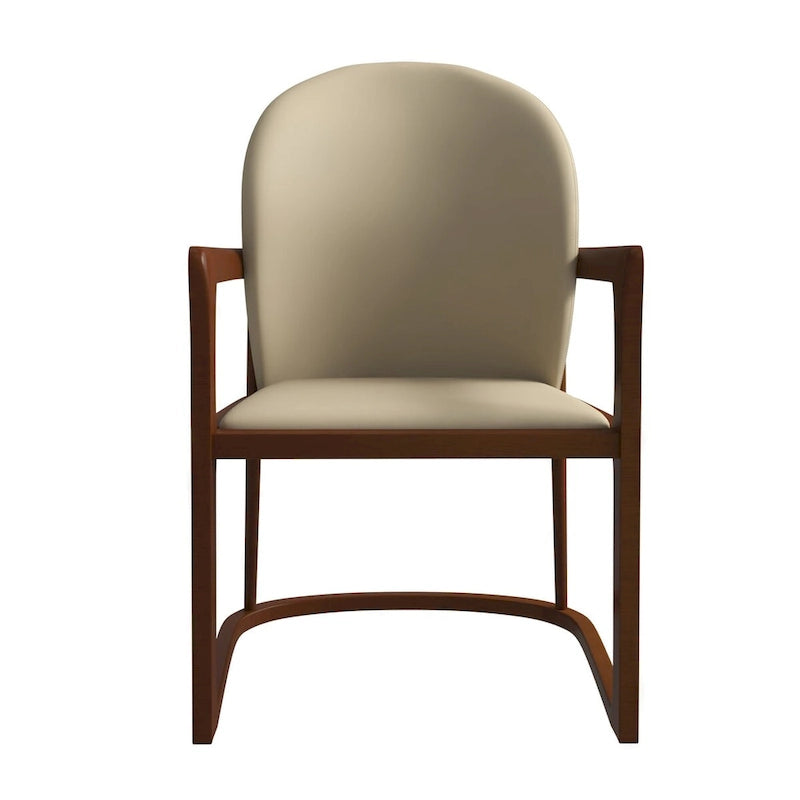 Chaise de salle à manger moderne rembourrée taupe foncé/taupe/marron/crème – siège unique