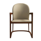 Chaise de salle à manger moderne rembourrée taupe foncé/taupe/marron/crème – siège unique