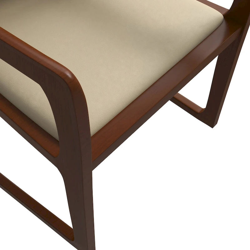 Chaise de salle à manger moderne rembourrée taupe foncé/taupe/marron/crème – siège unique