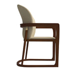 Chaise de salle à manger moderne rembourrée taupe foncé/taupe/marron/crème – siège unique