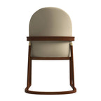 Chaise de salle à manger moderne rembourrée taupe foncé/taupe/marron/crème – siège unique