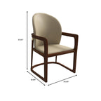 Chaise de salle à manger moderne rembourrée taupe foncé/taupe/marron/crème – siège unique