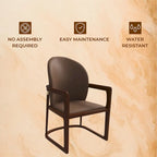Chaise de salle à manger moderne rembourrée taupe foncé/taupe/marron/crème – siège unique