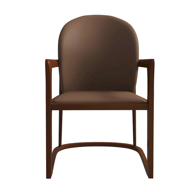Chaise de salle à manger moderne rembourrée taupe foncé/taupe/marron/crème – siège unique
