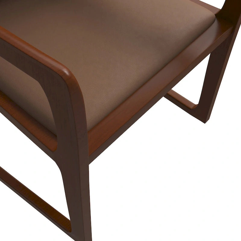 Chaise de salle à manger moderne rembourrée taupe foncé/taupe/marron/crème – siège unique