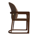 Chaise de salle à manger moderne rembourrée taupe foncé/taupe/marron/crème – siège unique