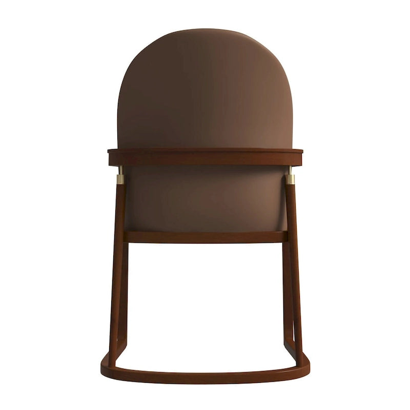 Chaise de salle à manger moderne rembourrée taupe foncé/taupe/marron/crème – siège unique