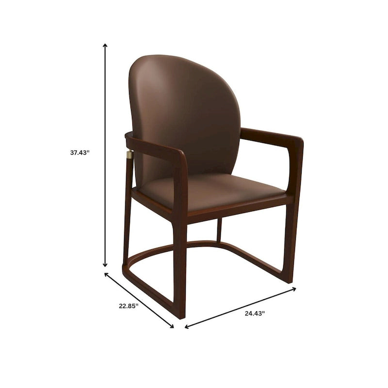 Chaise de salle à manger moderne rembourrée taupe foncé/taupe/marron/crème – siège unique