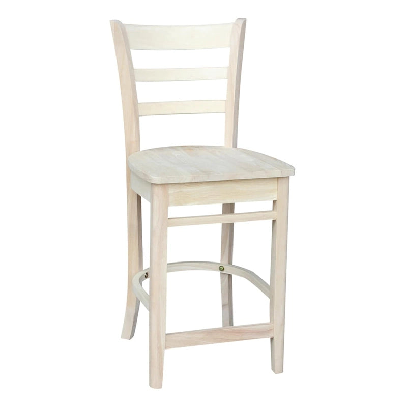 Ensemble de salle à manger hauteur comptoir en bois massif pour 2 – Chêne vieilli / Brut / Noyer de hickory délavé charbon