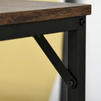 Table de bar industrielle marron rustique pour 4 personnes