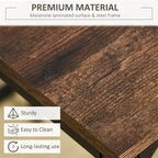 Table de bar industrielle marron rustique pour 4 personnes