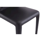Chaise de salle à manger en cuir crème/marron sellier/noir, dossier incurvé, siège unique