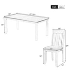 Ensemble table à manger extensible – Brun/Blanc, Brun antique, Blanc/Gris – Jusqu'à 8 places
