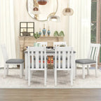 Ensemble table à manger extensible – Brun/Blanc, Brun antique, Blanc/Gris – Jusqu'à 8 places