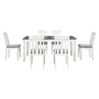 Ensemble table à manger extensible – Brun/Blanc, Brun antique, Blanc/Gris – Jusqu'à 8 places