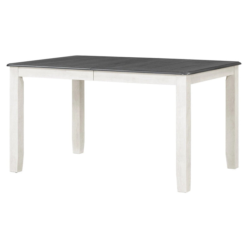 Ensemble table à manger extensible – Brun/Blanc, Brun antique, Blanc/Gris – Jusqu'à 8 places