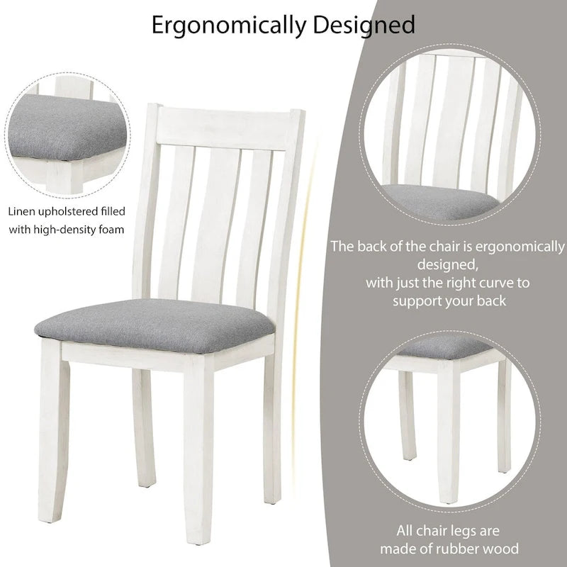 Ensemble table à manger extensible – Brun/Blanc, Brun antique, Blanc/Gris – Jusqu'à 8 places