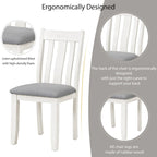 Ensemble table à manger extensible – Brun/Blanc, Brun antique, Blanc/Gris – Jusqu'à 8 places