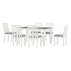 Ensemble table à manger extensible – Brun/Blanc, Brun antique, Blanc/Gris – Jusqu'à 8 places