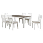 Ensemble table à manger extensible – Brun/Blanc, Brun antique, Blanc/Gris – Jusqu'à 8 places