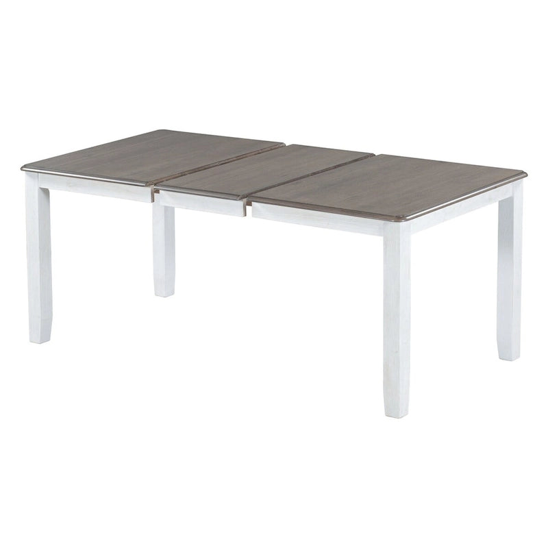 Ensemble table à manger extensible – Brun/Blanc, Brun antique, Blanc/Gris – Jusqu'à 8 places
