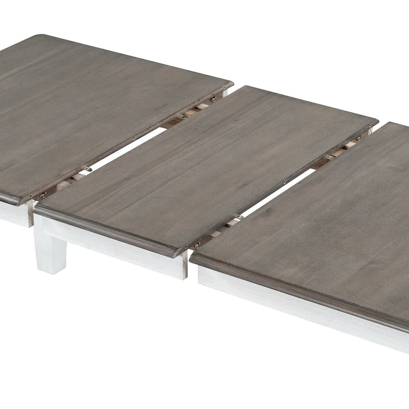 Ensemble table à manger extensible – Brun/Blanc, Brun antique, Blanc/Gris – Jusqu'à 8 places