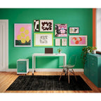 Classeur vertical mobile 2 tiroirs avec tiroir à accessoires – Vert / Bleu / Blanc / Argent, Utilisation par 1 personne