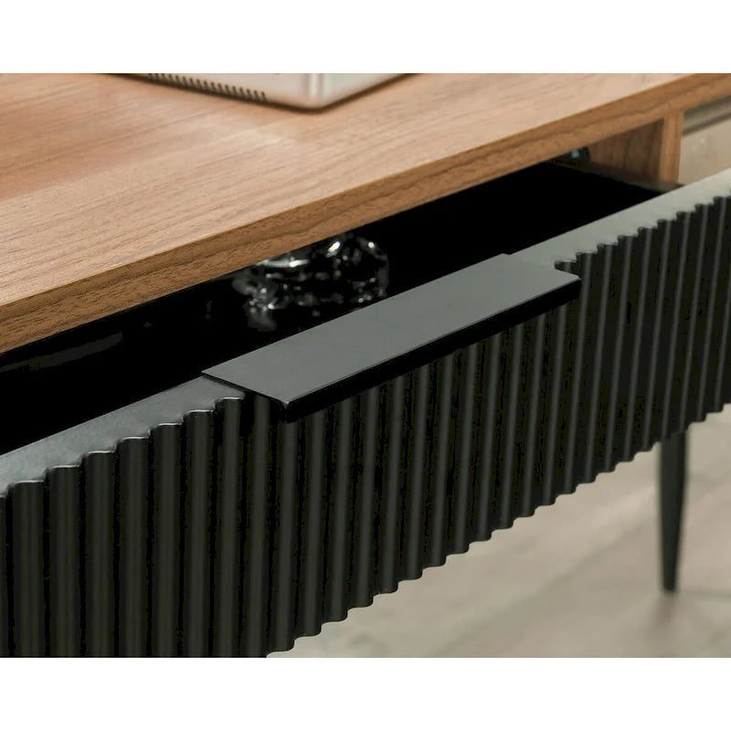 Bureau d'angle en L cerisier classique pour 1 personne
