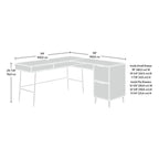 Bureau d'angle en L cerisier classique pour 1 personne