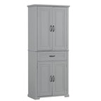 Meuble haut de rangement gris/blanc/noir avec portes et tiroir — 1 personne