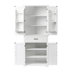 Meuble haut de rangement gris/blanc/noir avec portes et tiroir — 1 personne