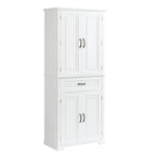 Meuble haut de rangement gris/blanc/noir avec portes et tiroir — 1 personne