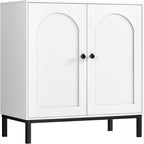 Buffet de salle à manger avec portes et finition en bois blanc – 1 personne