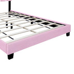 Cadre de lit Queen Size en Velours, Noir / Rose / Vert, Hauteur Réglable, Convient pour 2
