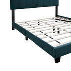 Cadre de lit Queen Size en Velours, Noir / Rose / Vert, Hauteur Réglable, Convient pour 2