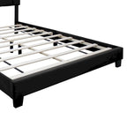 Cadre de lit Queen Size en Velours, Noir / Rose / Vert, Hauteur Réglable, Convient pour 2