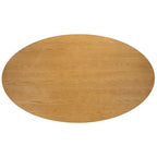 Table à manger ovale en bois naturel, 6 places – 79"L × 46"P × 30"H