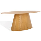 Table à manger ovale en bois naturel, 6 places – 79"L × 46"P × 30"H