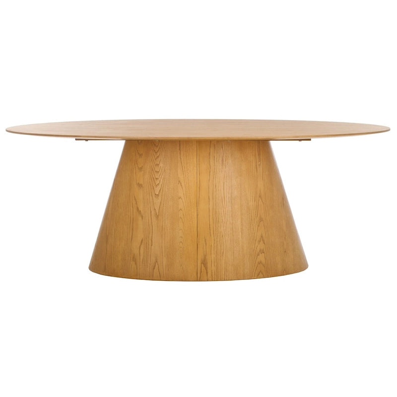 Table à manger ovale en bois naturel, 6 places – 79"L × 46"P × 30"H