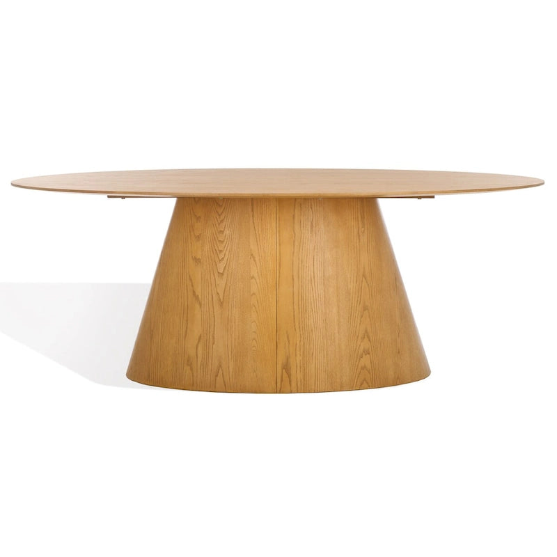 Table à manger ovale en bois naturel, 6 places – 79"L × 46"P × 30"H