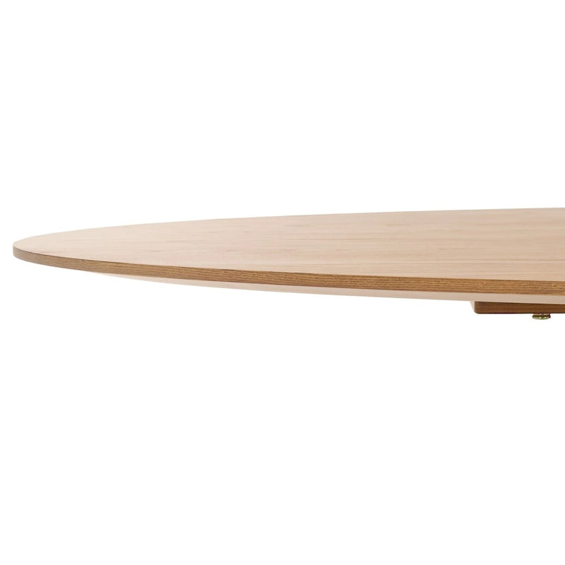 Table à manger ovale en bois naturel, 6 places – 79"L × 46"P × 30"H