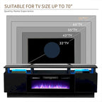 Meuble TV cheminée de 70 po avec foyer électrique de 36 po