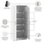 Meuble de rangement haut avec portes 30W