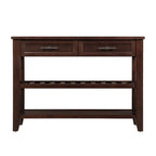 Table console de 42 po avec tiroirs et étagères à niveaux