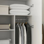 Armoire de chambre autonome à 2 portes avec tringle à vêtements